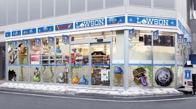 Apertura de tienda Lawson con temática de Dragon Quest