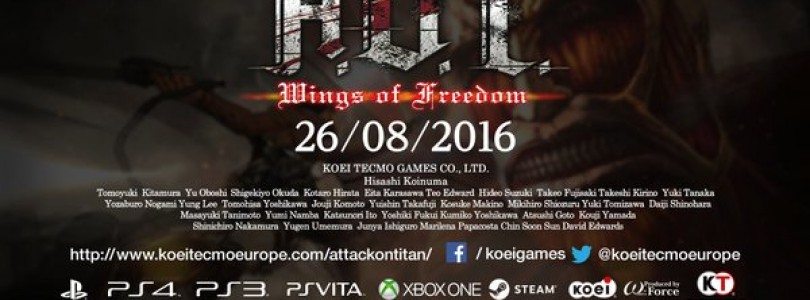 Fecha de lanzamiento de ‘Attack on Titan: Wings of Freedom’ en Europa