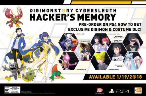 Mostrado el segundo teaser tráiler y fecha de lanzamiento de ‘Digimon Story: Cyber Sleuth Hacker’s Memory’