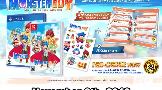 ‘Monster Boy’ llegará el 6 de noviembre a Switch, PS4 y XBO